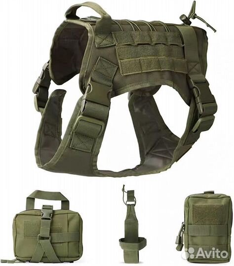 Шлейка для собак крупных пород. Тактическая