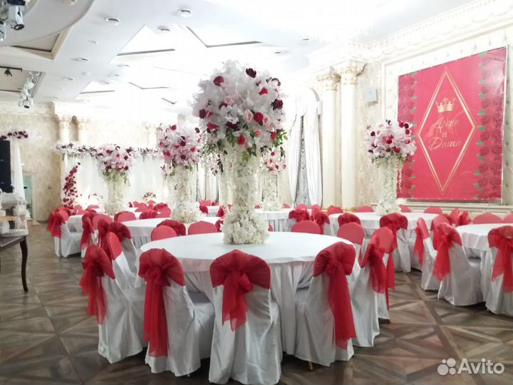 Прокат/аренда чехлов на стулья, скатертей и др