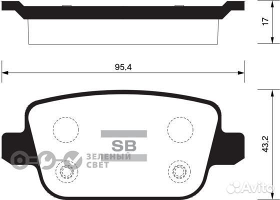 Sangsin brake SP2101R Колодки тормозные задние for