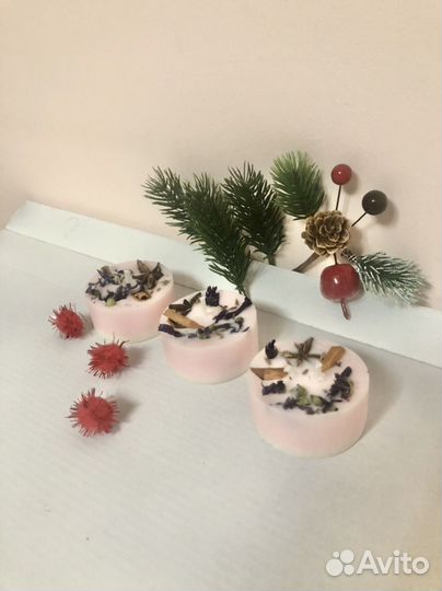 Свечи праздничные(натуральный воск)