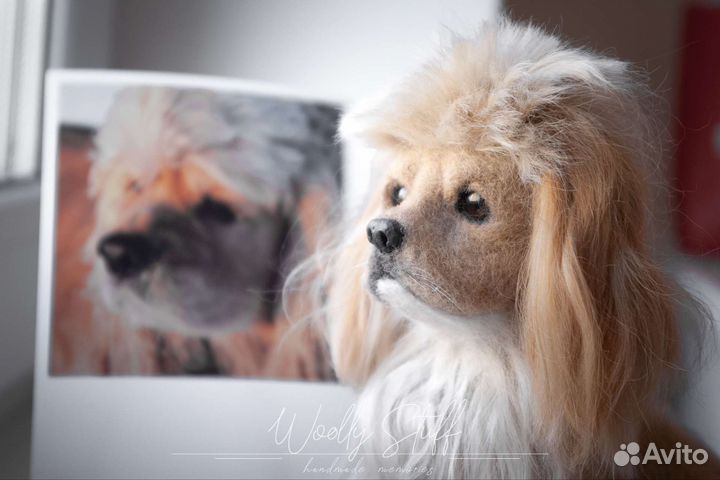 Собака из шерсти по фото питомца