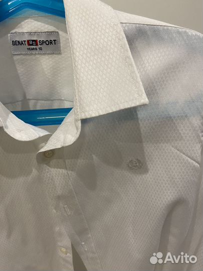 Рубашка белая на мальчика 10 лет