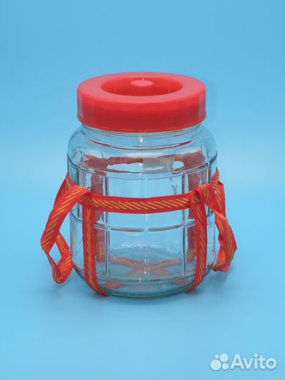 Банка стеклянная с гидрозатвором 5 литров
