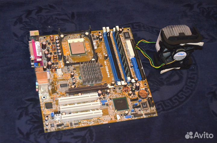 Материнская плата asus P4P800-VM, процессор,пямять