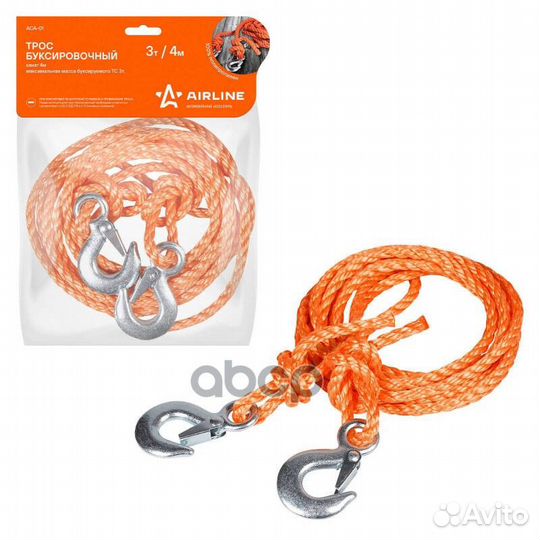 Трос буксировочный канат 3 т, 4 м ACA01 airline