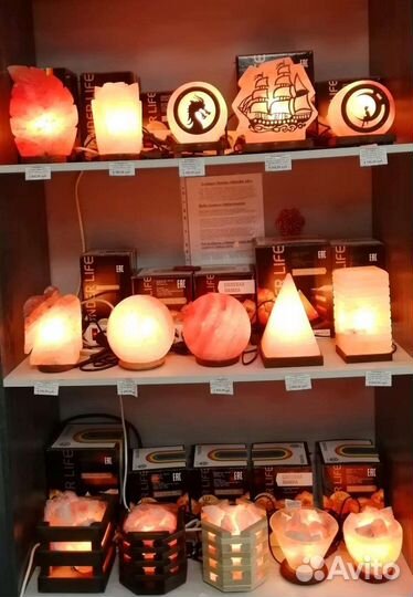 Солевые лампы, подсвечники (гималайская соль)