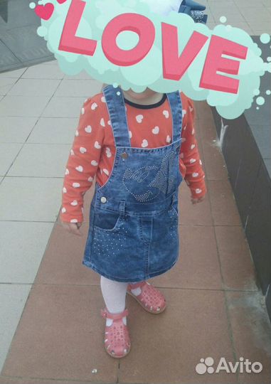 Джинсовый сарафан для девочки