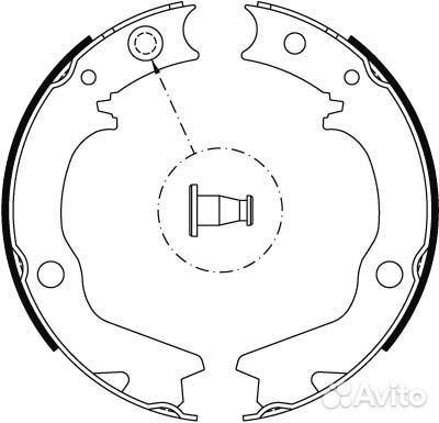 Колодки ручного тормоза MN102635
