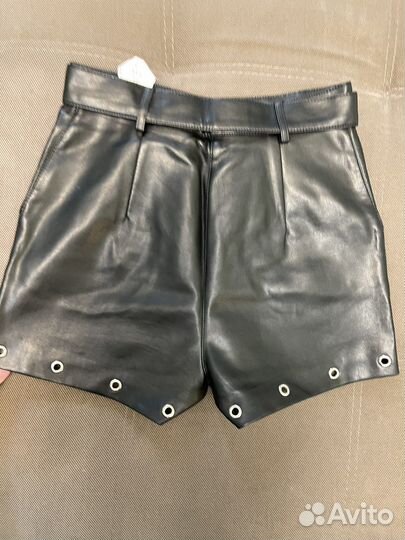 Шорты женские кожаные