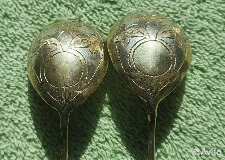 Ложки чайные с витыми ручками, 19 век Россия