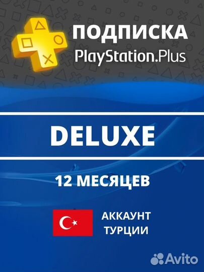 PS plus deluxe 12 Месяцев