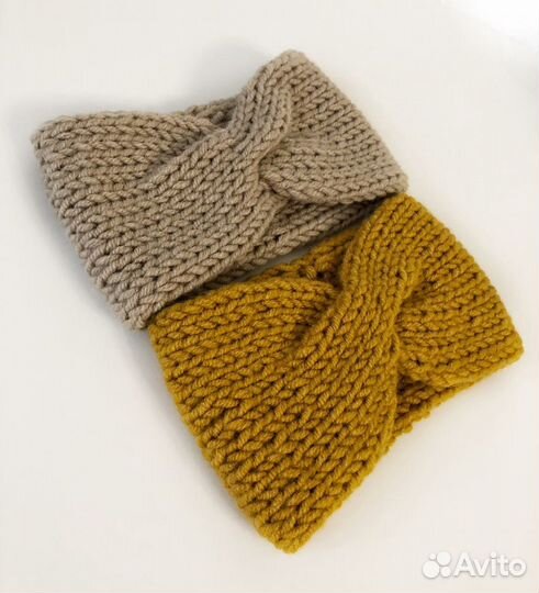 Вязаная повязка на голову