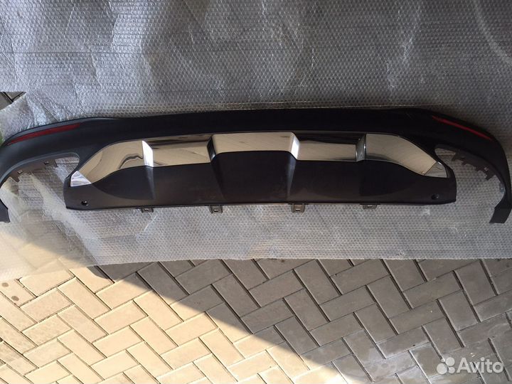 Диффузор заднего бампера с насадками GLE W166