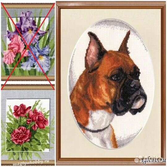 Набор для вышивания и канва с рисунком