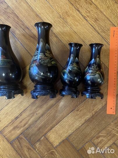 Набор китайских деревянных вазочек