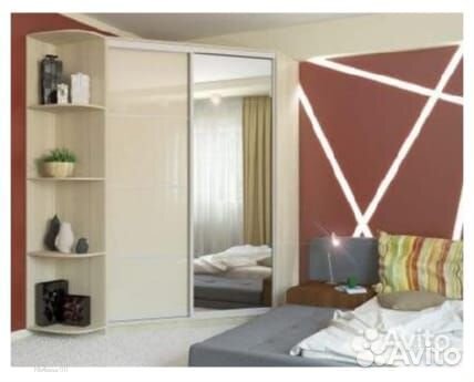 Угловой шкаф-купе Анна фасады мдф