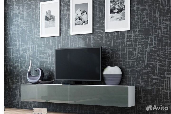 Тумба тв Модерн Виго мдф глянец подвесная дизайн 2