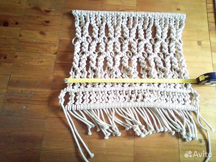 Макраме штора жёсткая 40 на40