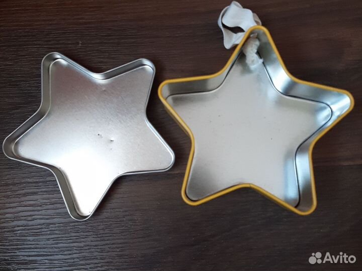 Коробочки для хранения жестяные и картонные, 3 шт