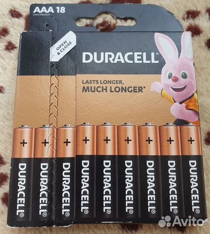 Батарейки Duracell ааа мизинчиковые 18шт новые