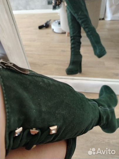 Сапоги замшевые демисезонные женские