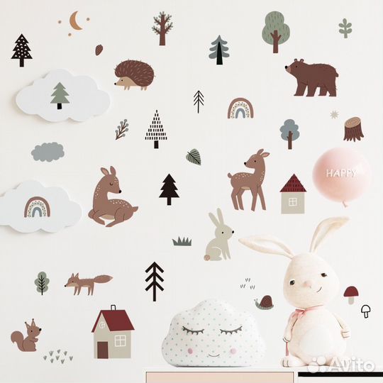 Интерьерные наклейки для детской
