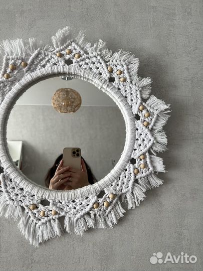 Зеркало ручной работы в стиле бохо