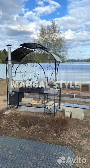 Мангал с крышей