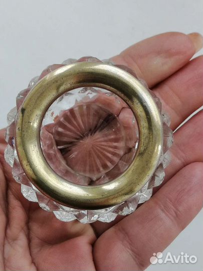 Солонка с ложечкой серебро 875 пробы