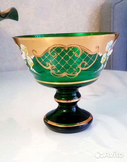 Ваза для фруктов и конфет Чехослов.богемия СССР