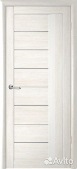 Межкомнатная дверь Марсель остеклённая белый кипар