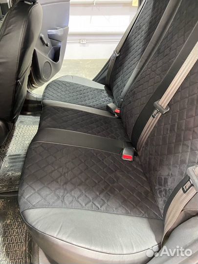 Автопилот чехлы Kia Sportage 3 ромб алькантара