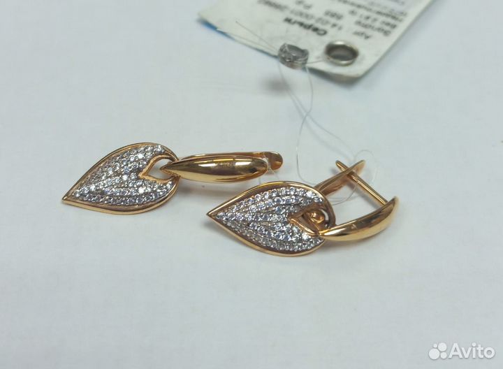 Золотые серьги 585 пробы