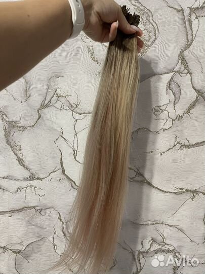 Волосы для наращивания натуральные на капсулах