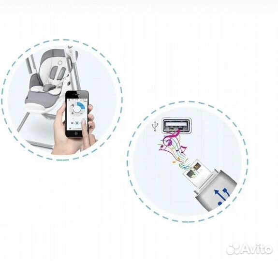 Стульчик для кормления-шезлонг-качели 3 в1