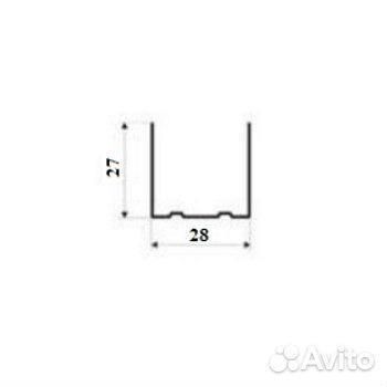 Профиль потолочный пн 28x27x3000 (0,6 мм)