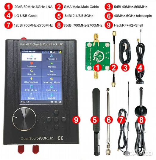 Hackrf one portapack h2+