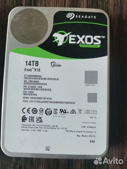 14 тб Жесткий диск Seagate Exos X18