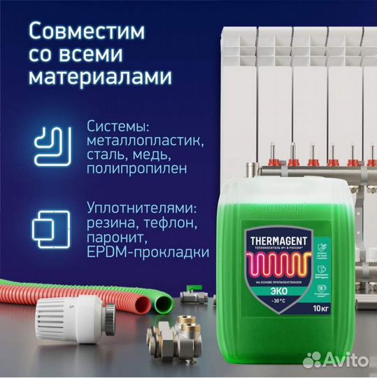 Теплоноситель Thermagent -30 эко 10 кг