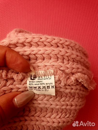 Шапка детская для девочки на 4-5 лет