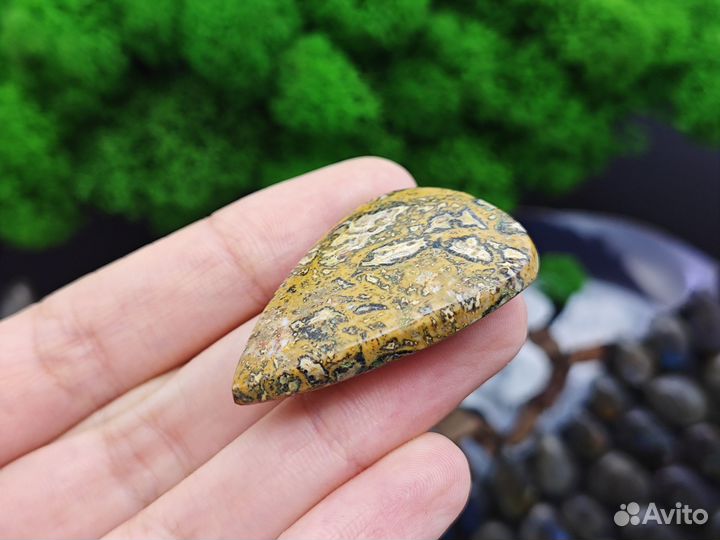 Кабошон Яшма пейзажная 41,0-31,4-6,3