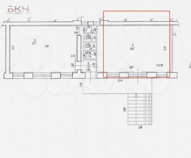 Помещение свободного назначения, 48 м²