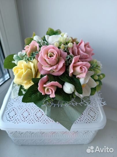 Цветы из мыла ручной работы