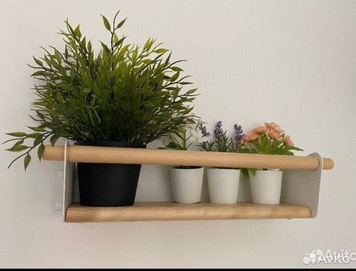Полка подвесная икеа 40х12х9.9 см, береза