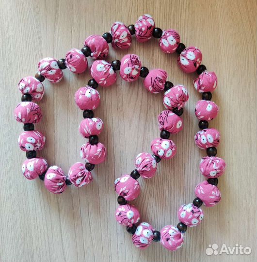 Бусы текстильные