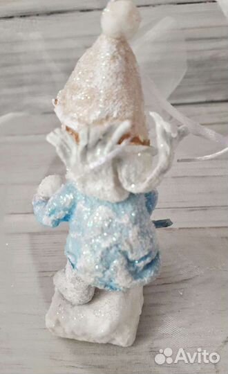 Коллекционная ватная новогодняя игрушка