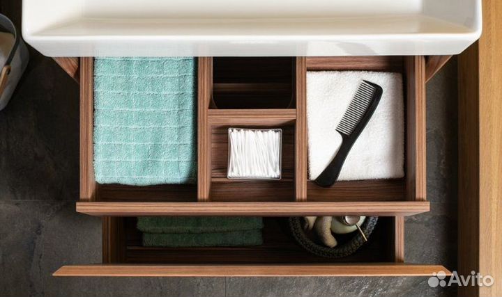 Тумба с раковиной Aquanet Нью-Йорк 60 орех (213934