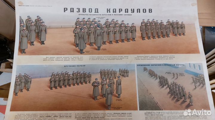 Военные плакаты по строевой и караульной службе