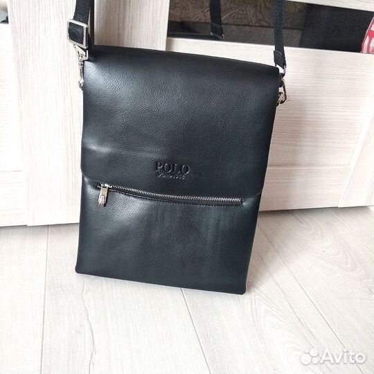 Мужская кожаная сумка через плечо