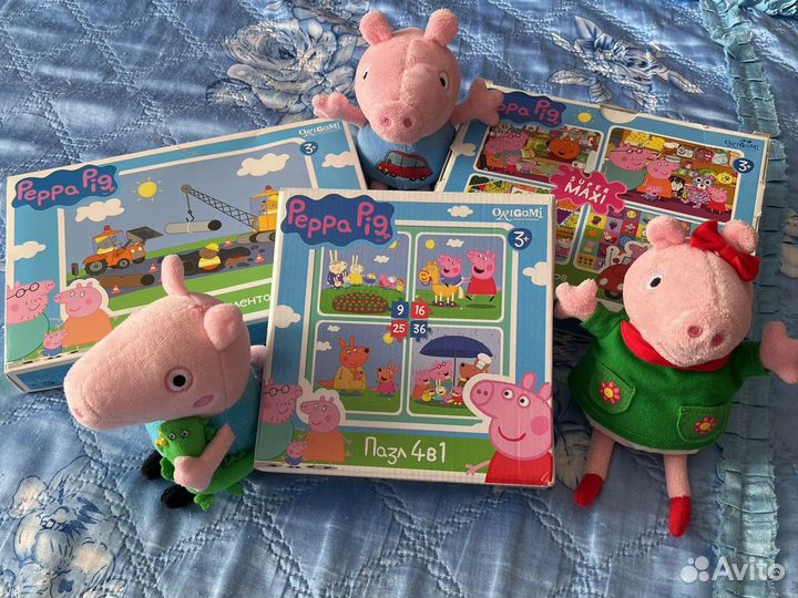 Свинка Peppa Pig (пазлы + игрушки)
